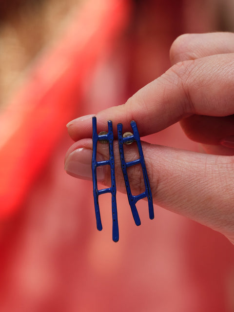 Blue Ladder earrings