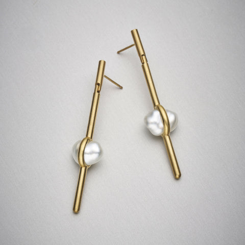 Pearl Trap Earrings