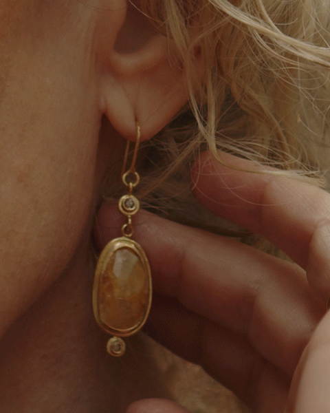 Yellow Gold and Yellow Sapphire Drop Earrings