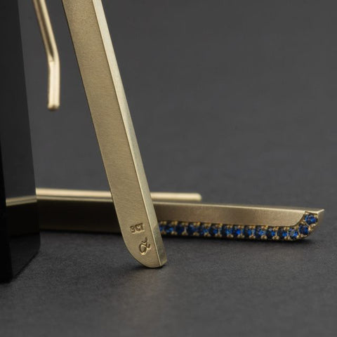 Align Earrings with Sapphires