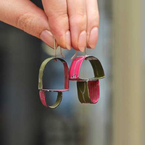 Small Double Solder Window Earrings