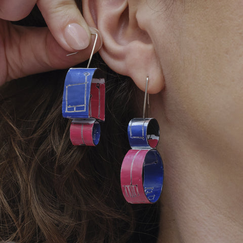 Small Double Solder Window Earrings II