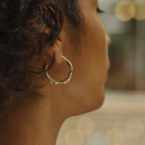 Eucalyptus Hoop Earrings