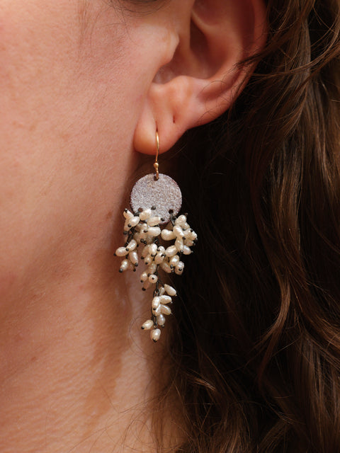 IRO IRO Cascading Seed Pearl Cluster Earrings