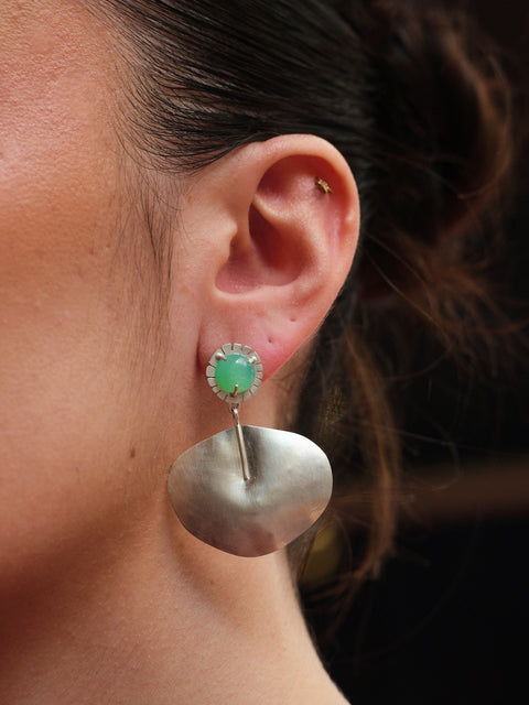 HAPPA Eucalyptus Silver Dollar Earrings