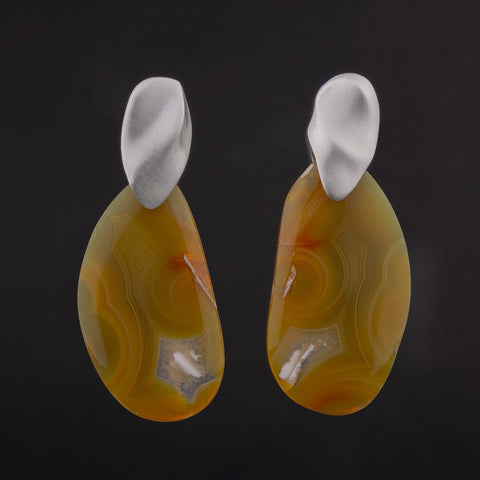 Bulbous Agate earrings