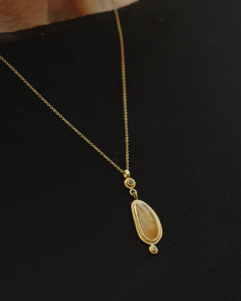 Yellow Gold and Yellow Sapphire Pendant