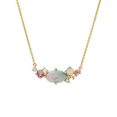 Pink Barnacle Cluster Necklace