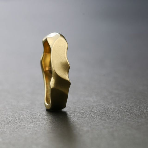 Ripple Yellow Gold Ring