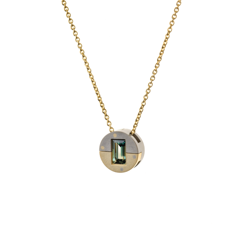 Horizon #1 Emerald cut Sapphire Pendant