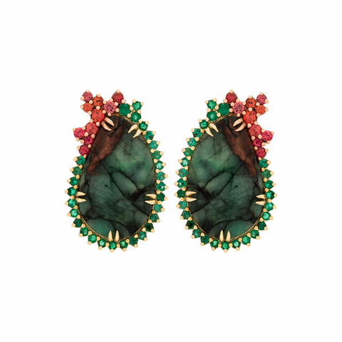 Hybrid Emerald Earrings
