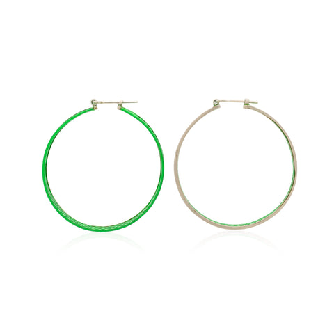 Green Perforated Hoops