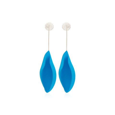 Ocean Blue Wave Earrings