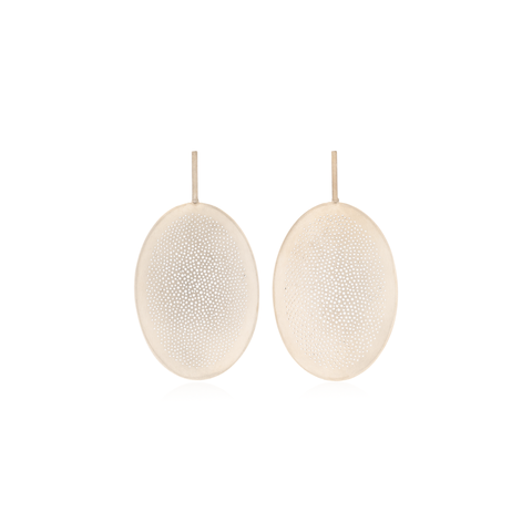 Perforated Oval Earrings