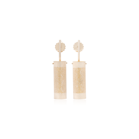Perforated Cylinder Small Earrings
